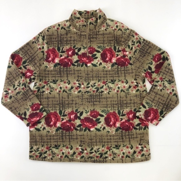 TanJay Rose Print Fleece - Picture 1 of 9